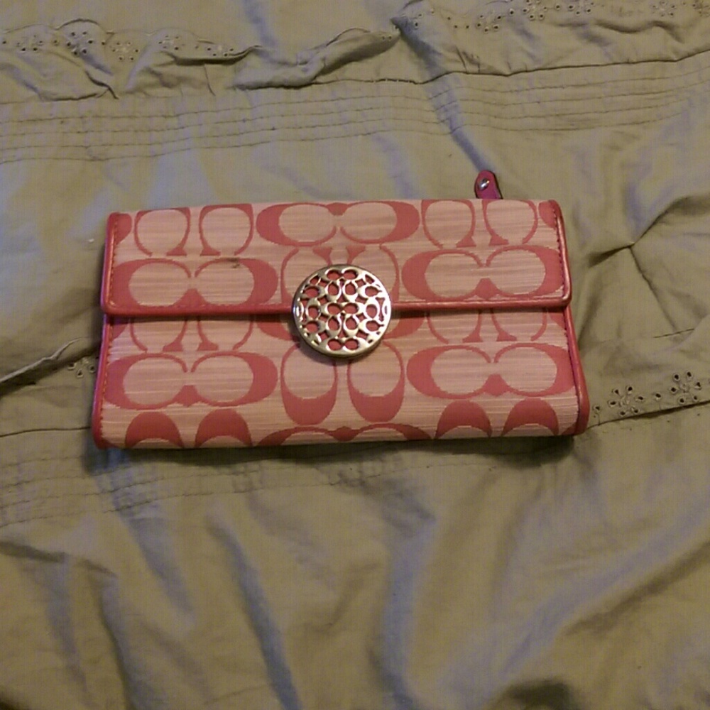 Pink coach wallet